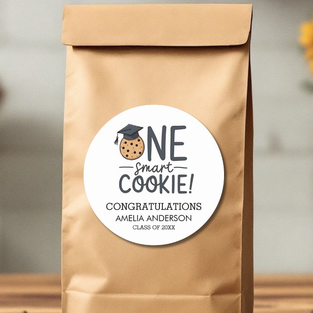 Eine Smart Cookie Abschluss-Klasse für Cookies Runder Aufkleber (Von Creator hochgeladen)