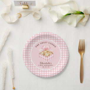 Eine Smart Cookie Girls zum ersten Geburtstag Pappteller