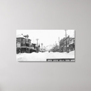 Eine snowy-Szene Leinwanddruck