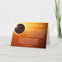 Eine solare Eclipse, ein romantisches Gedicht Karte