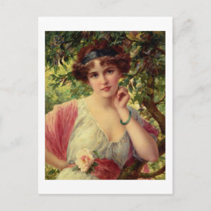 Eine Sommer-Rose - Émile Vernon Postkarte