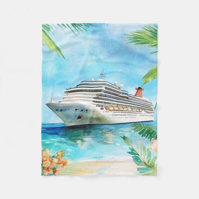 Eine Sommerkreuzfahrt Fleecedecke (Vorderseite)