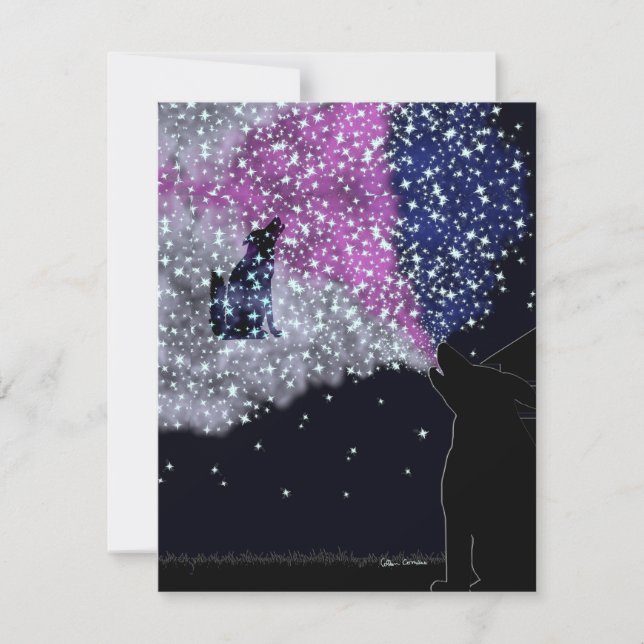 Eine Sommernacht mit Sirius Feiertagskarte (Vorderseite)