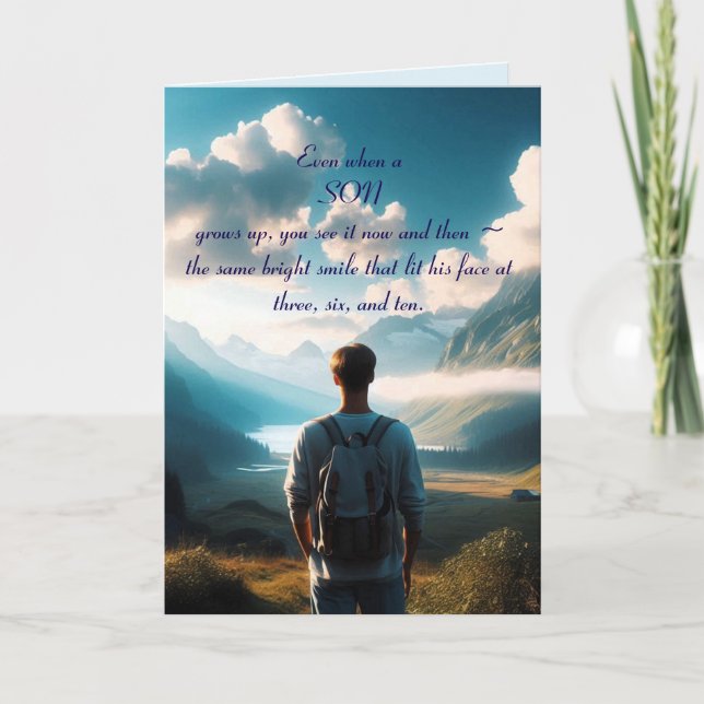 EINE SON BIRTHDAY CARD DANKESKARTE (Vorderseite)