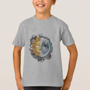 Eine Sonne und ein Mond miteinander verschmolzen T-Shirt