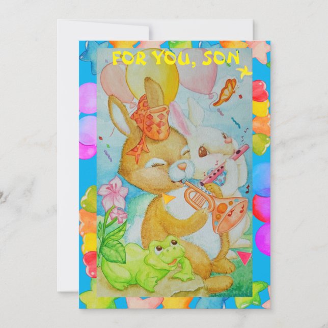 Eine Sonntagsflachkarte Feiertagskarte (Vorderseite)