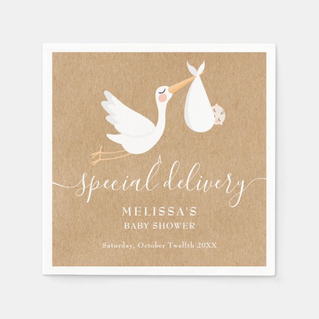 Eine spezielle Baby-Dusche / Sprinkle Serviette (Vorderseite)