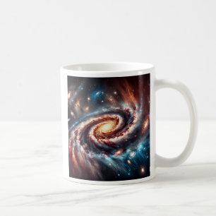 Eine Spiralgalaxie am Ende des Universums. Kaffeetasse
