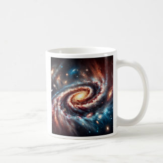 Eine Spiralgalaxie am Ende des Universums. Kaffeetasse