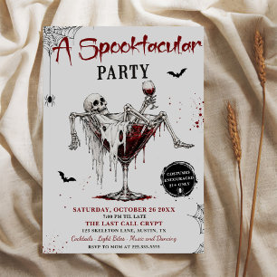 Eine spöktakuläre Skelett-Halloween-Party Einladung