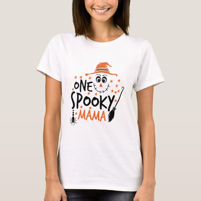 Eine Spooky Mama T-Shirt (Vorderseite)