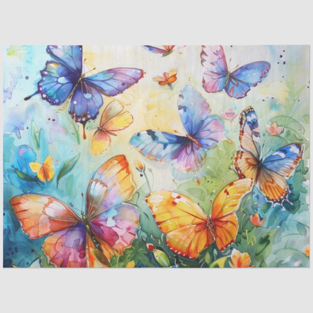 Eine Spring Butterfly Serie Design #18 Seidenpapier (Vorderseite)