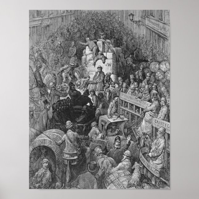 Eine Stadtstraße Poster (Vorne)