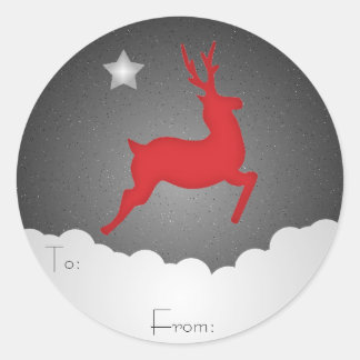 Eine Starry-Night-Geschenkmarke Runder Aufkleber