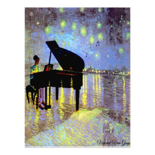 Eine Starry Night in Rhome (Altered Van Gogh/Foto) Fotodruck