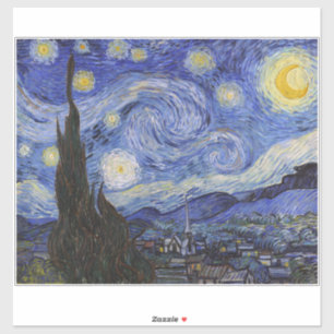 Eine Starry Night: Saint Remy von Vincent Van Gogh Aufkleber