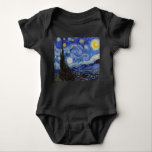 Eine Starry Night: Saint Remy von Vincent Van Gogh Baby Strampler<br><div class="desc">Das Jahr ist 1889. Vincent Van Gogh ist Patient im Asyl von Saint-Paul-de-Mausole in Saint-Rémy-de-Provence, Frankreich. Er leidet an psychischen Erkrankungen, und seine Ärzte haben ihm geraten, drinnen bleibe und das Malen zu vermeiden. Aber Van Gogh kann dem Drang zu kreieren nicht widerstehen, und er verbringt seine Tage damit, Landschaften...</div>