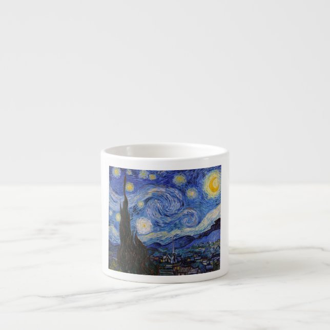 Eine Starry Night: Saint Remy von Vincent Van Gogh Espressotasse (Vorderseite)