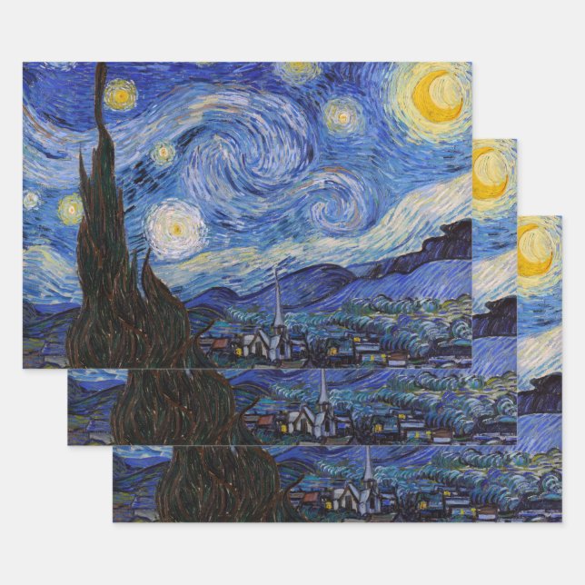Eine Starry Night: Saint Remy von Vincent Van Gogh Geschenkpapier Set (Set)