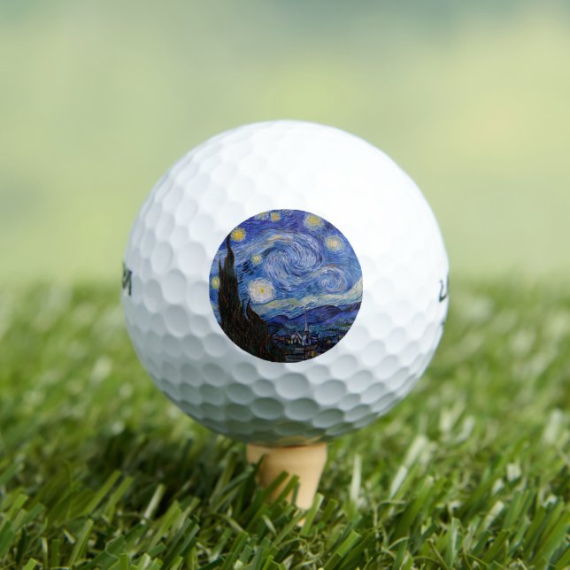 Eine Starry Night: Saint Remy von Vincent Van Gogh Golfball (Insitu T-Shirt)