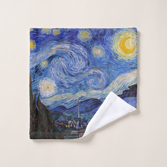 Eine Starry Night: Saint Remy von Vincent Van Gogh Waschlappen (Waschlappen)