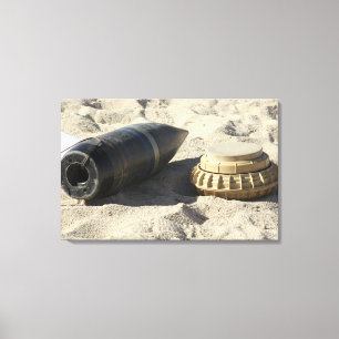 Eine statische Anzeige einer umgewandelten Leinwanddruck