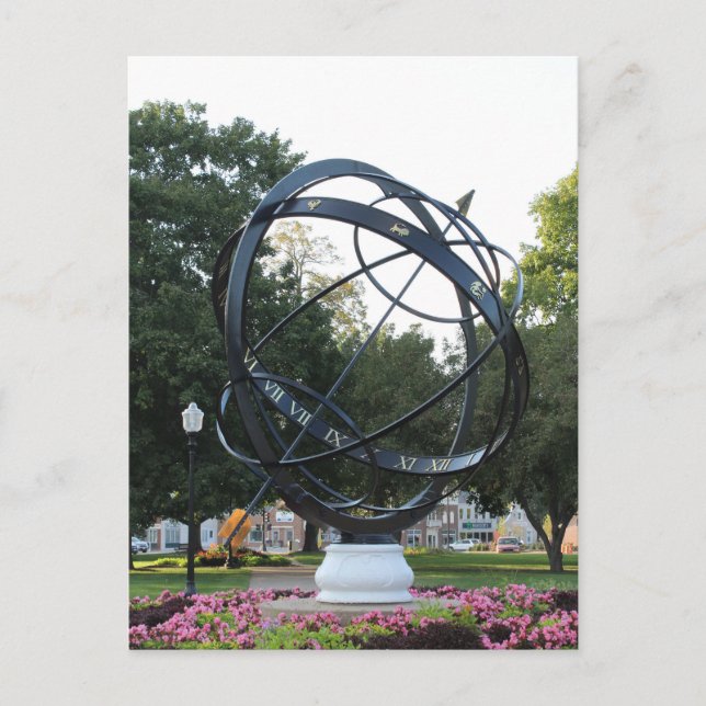 Eine Statue in Pella Iowa Postkarte (Vorderseite)