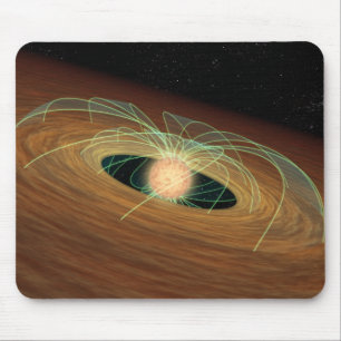 Eine staubige Planet bildende Scheibe im Orbit Mousepad