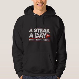 Eine Steak-pro-Tag-Fleischfresser-Diät Anti-Vegan Hoodie