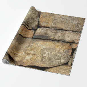 Eine Steinmauer aus Kopfsteinpflaster-Hintergrund Geschenkpapier