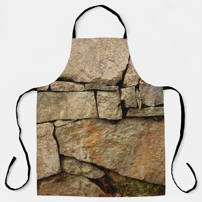 Eine Steinmauer aus Kopfsteinpflaster-Hintergrund Schürze (Vorderseite)