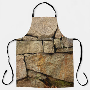 Eine Steinmauer aus Kopfsteinpflaster Hintergrundt Schürze