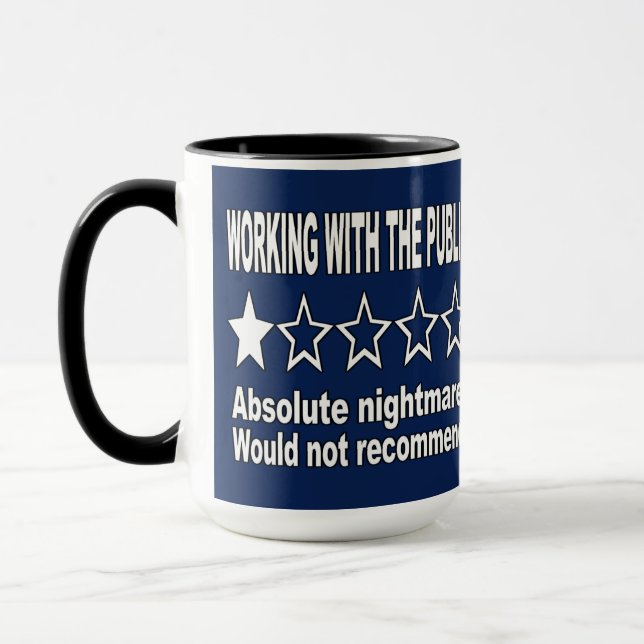Eine Stern Bewertung Blau Tasse (Links)