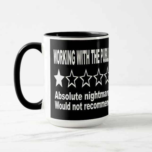 Eine Sternbewertung Schwarz Tasse (Links)
