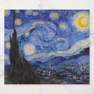 Eine Sternennacht: Saint Remy von Vincent Van Gogh Bierflaschenetikett