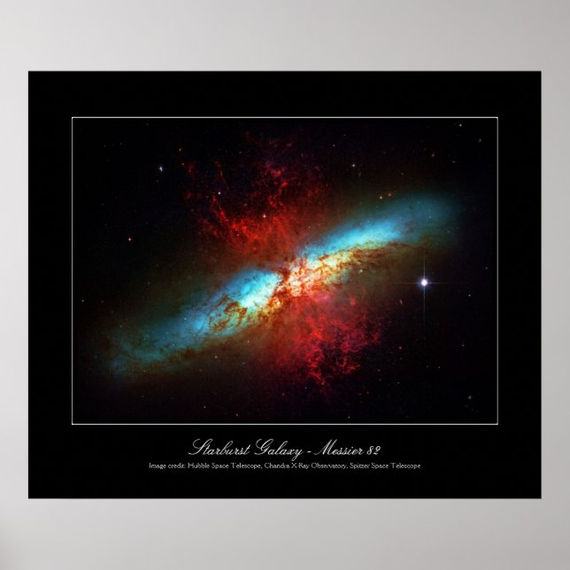 Eine Sternexplosion Galaxy - Messier 82 (Zigarreng Poster (Vorne)