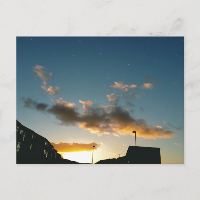 Eine sterngekrönte Straße Postkarte (Vorderseite)