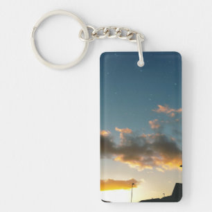 Eine sterngekrönte Straße Schlüsselanhänger