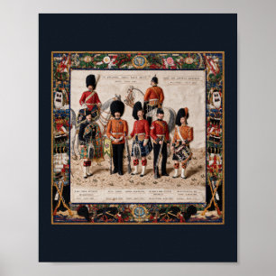 Eine Stickerei schottischer Regimenter 1895 Poster