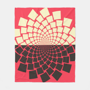 Eine stilisierte Blume, die aus dem Wasser hervorg Fleecedecke