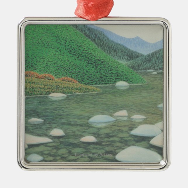 Eine stille Ecke in Moutains Ornament Aus Metall (Vorne)