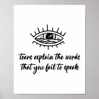 Eine stille Träne. Bereavement-Geschenk. Beileid G Poster