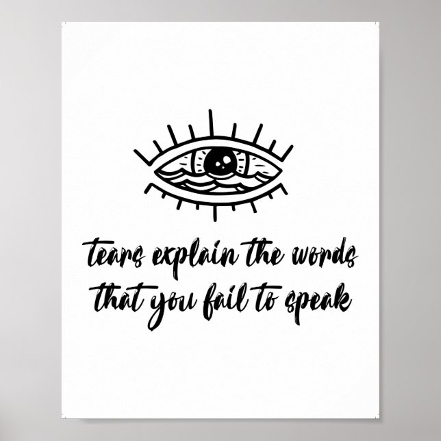 Eine stille Träne. Bereavement-Geschenk. Beileid G Poster (Vorne)