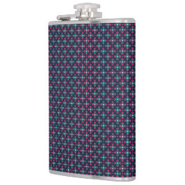 Eine stilvolle Flasche mit einem geometrischen Mus Flachmann
