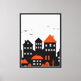 Eine stilvolle urbane Szene Leinwanddruck
