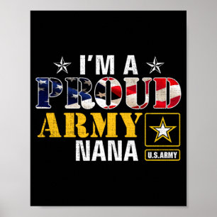 Eine stolze Armee-Oma Amerikanische Flagge Militär Poster