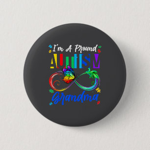 Eine stolze Autismus-Oma Schmetterlinge Autismus Button
