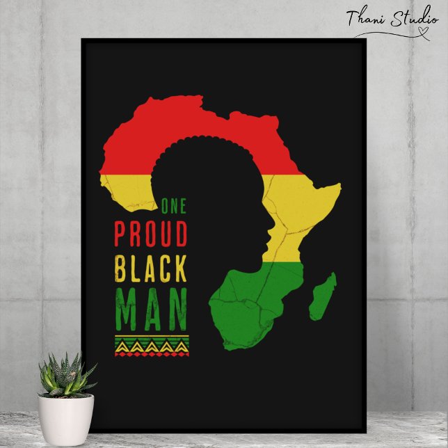 Eine stolze Black Man Black History Monatsflagge Poster (Von Creator hochgeladen)