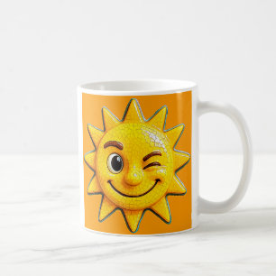 Eine strahlende, glückliche Sonne Kaffeetasse