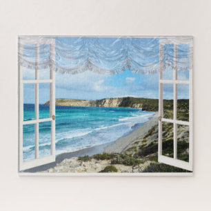 eine Strandlandschaft durch mein Fenster, Puzzle